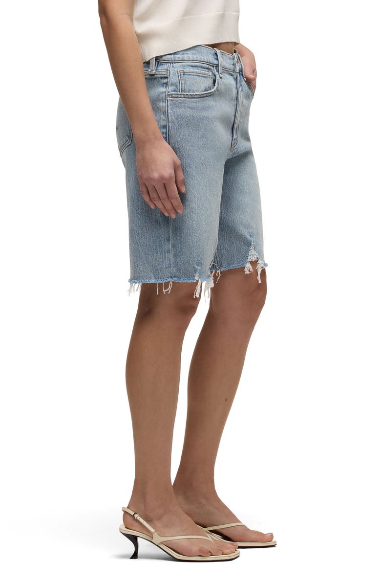 Hudson Jeans London Low-Rise Long Shorts, Alternate, color, Blue Eyes