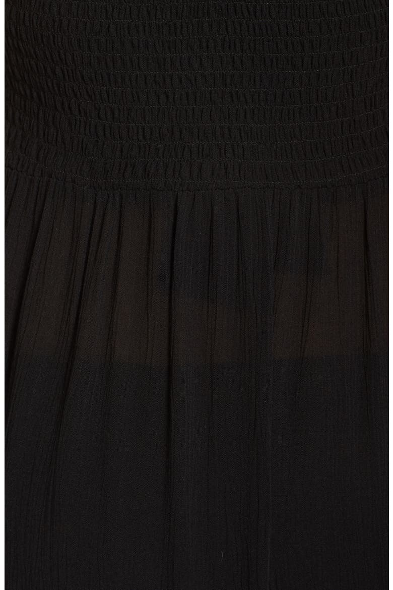 Midi Tie Back Cover-Up Dress, Alternate, color, BLACK