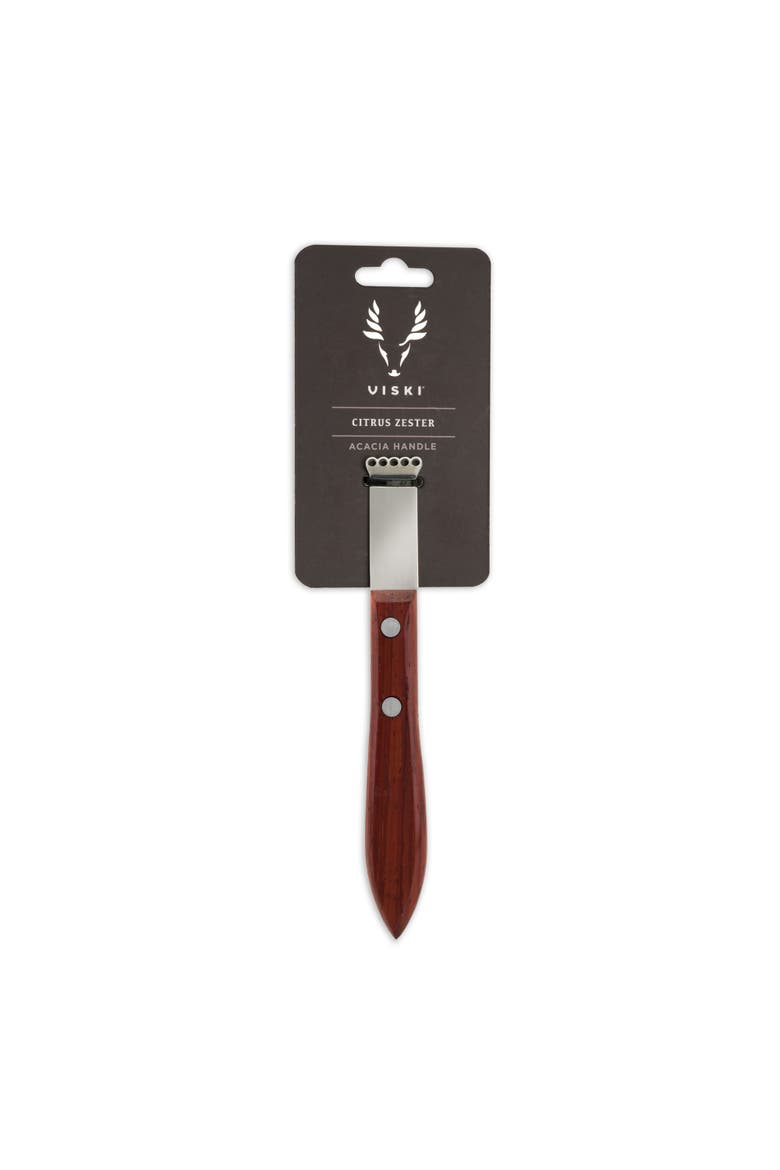 Professional Citrus Zester with Acacia Wood, Alternate, color, Brown
