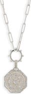 Anzie Deco Moonstone Medallion Pendant Necklace
