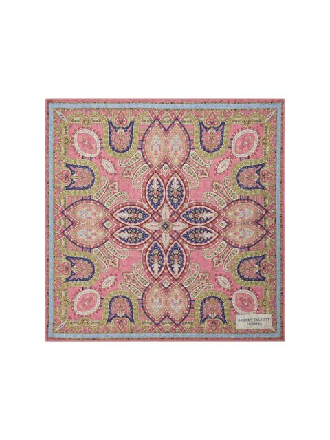 Collins Reversible Paisley Silk Pocket Square