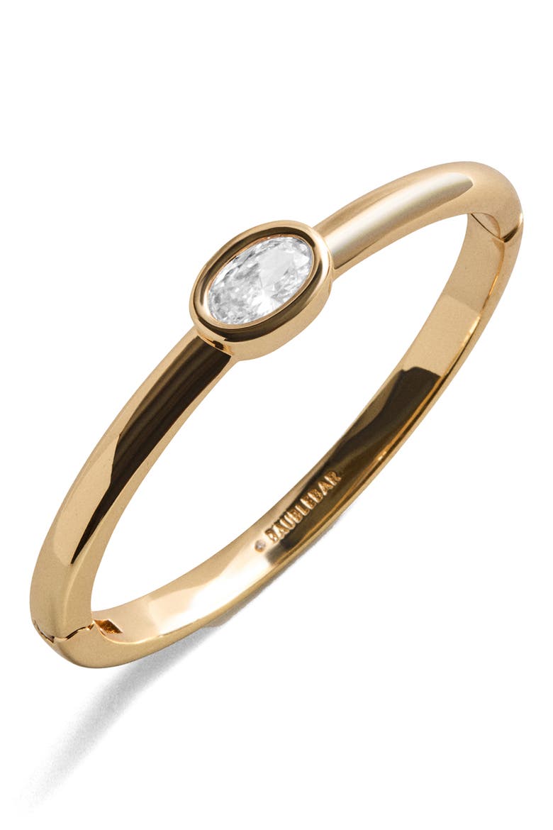 Lexi Cubic Zirconia Hinge Bangle, Main, color, CLEAR