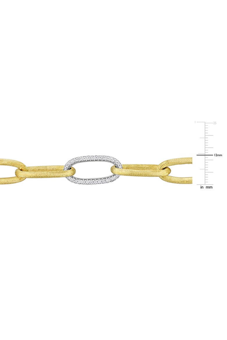 Diamond Oval Link Bracelet 14k, Alternate, color, 14k Yellow Gold