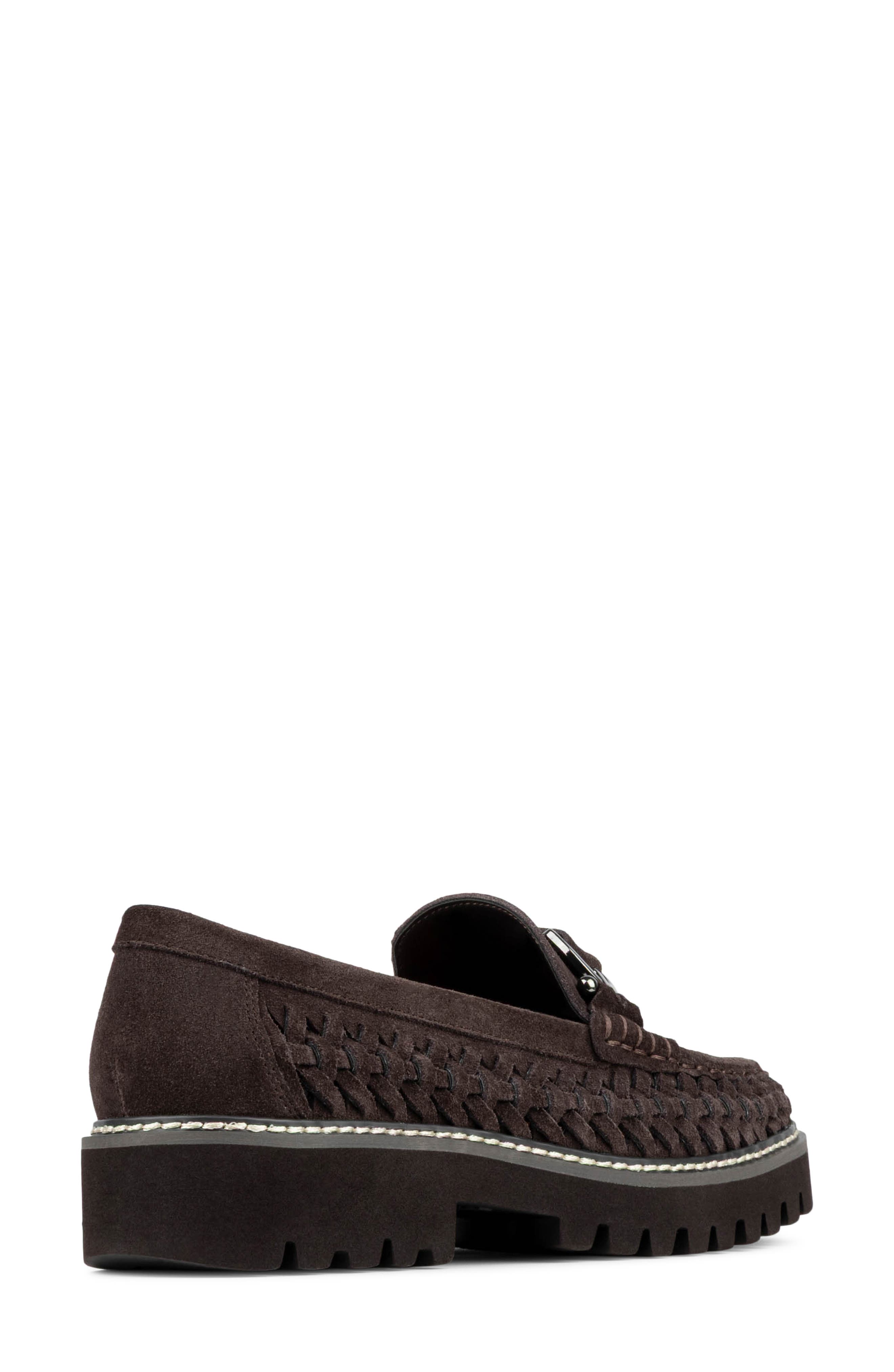 Hansine Lug Sole Bit Loafer, Alternate, color, DARK BROWN