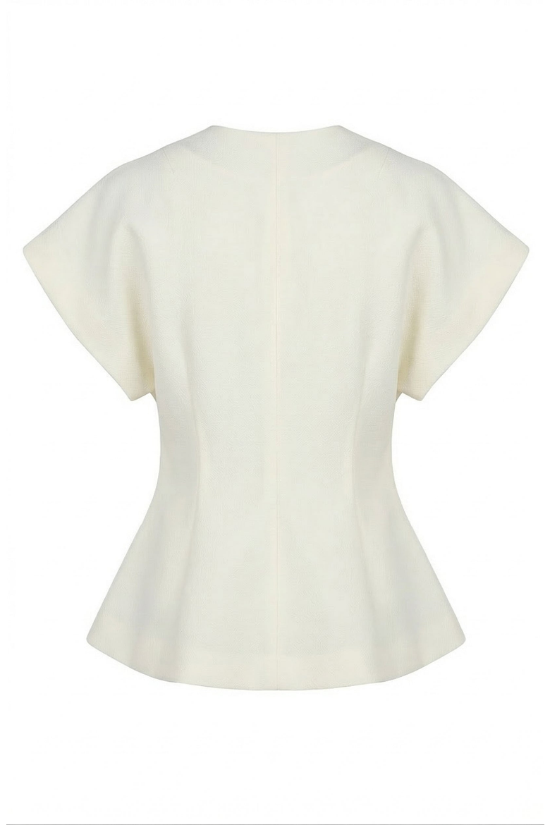 Textured Wrap Top, Alternate, color, Ivory