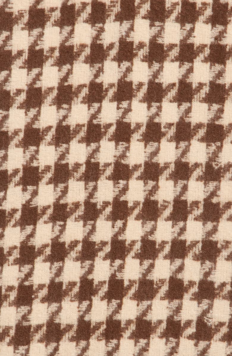 MODENA Bouclé Houndstooth Scarf, Alternate, color, Brown/Tan