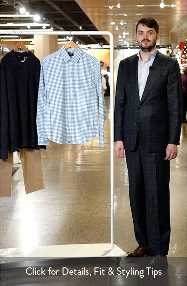 Roscoe Check Performance Button-Up Shirt, sales video thumbnail