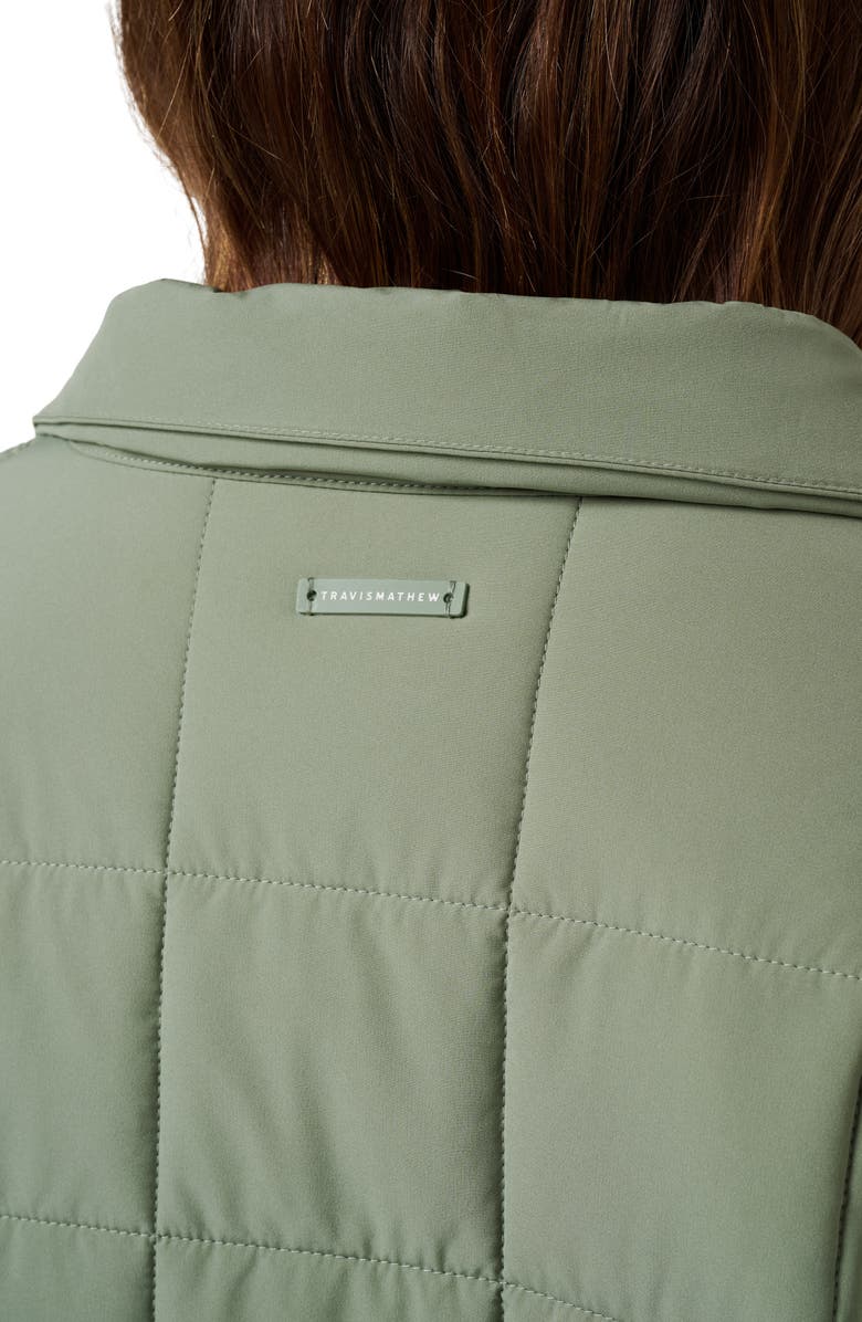 TravisMathew Marin Quilted Jacket, Alternate, color, Sea Spray Multi