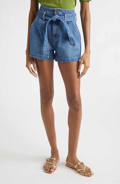 Jaylen Tie Waist Denim Shorts