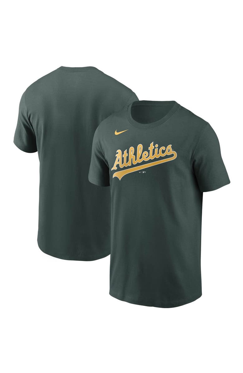 Nike Men's Nike Green Oakland Athletics Team Wordmark T-Shirt, Main, color, 
