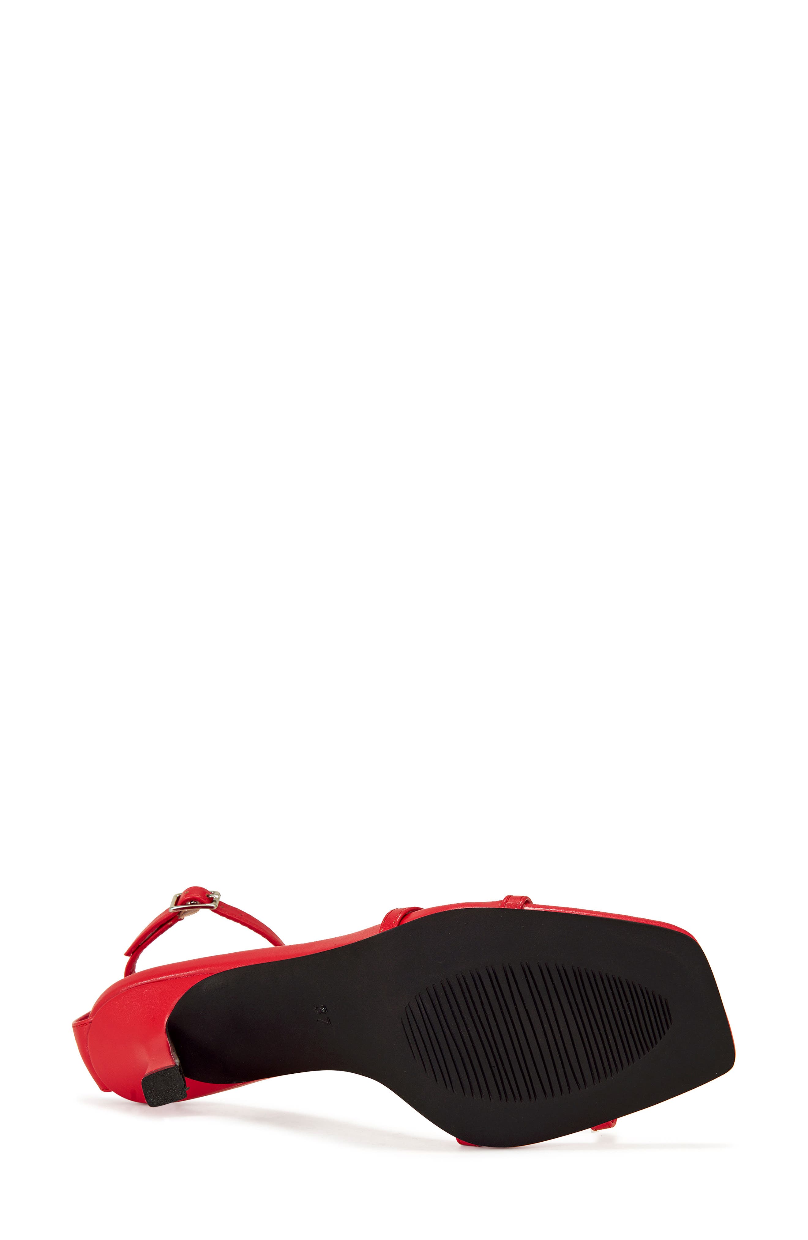 Calsite Ankle Strap Sandal, Alternate, color, RED