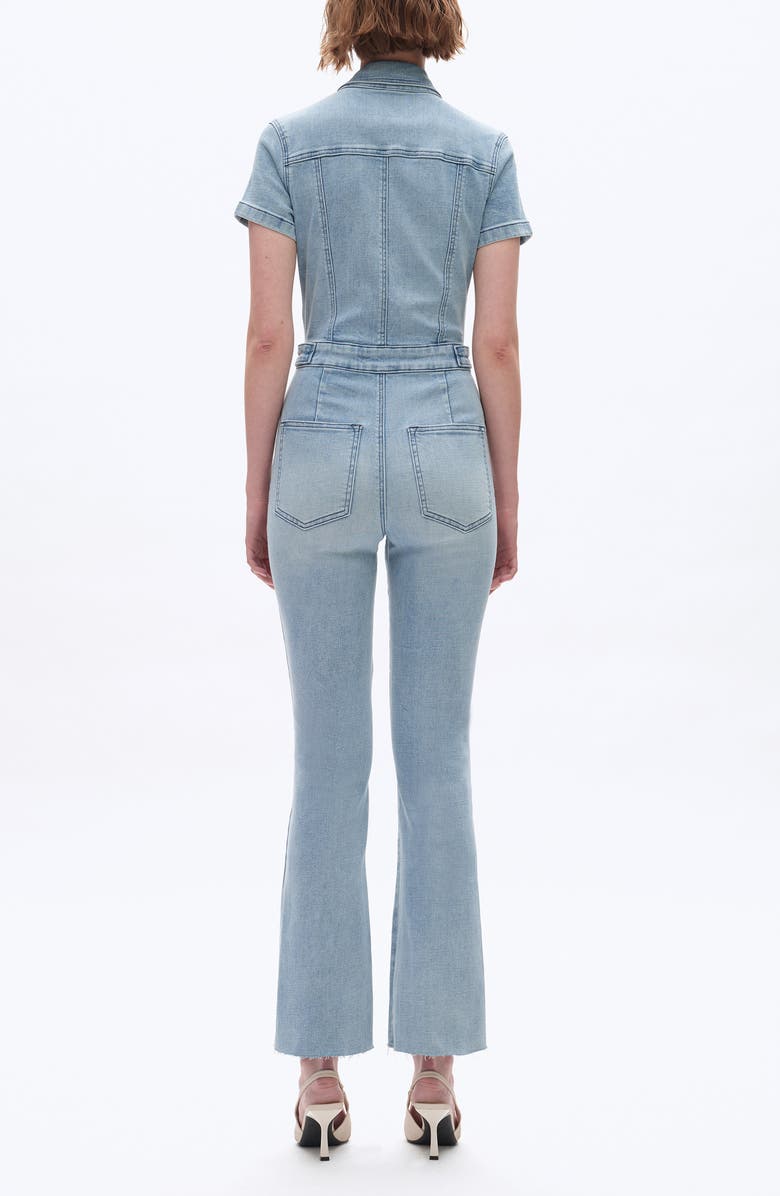Bayeas Horse Hoof Denim Jumpsuit, Alternate, color, Soft Cyan