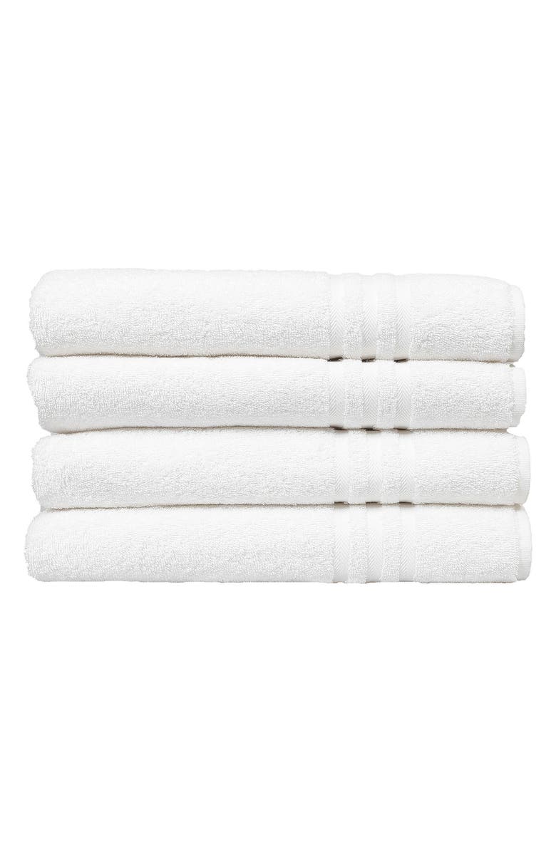 Linum Home Textiles Denzi Turkish Cotton Bath Towel - Set of 4, Alternate, color, White