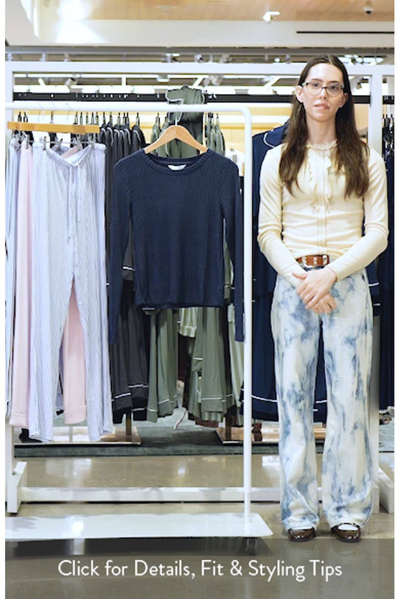 Dream Cloud Ribbed Long Sleeve Pajama Top video