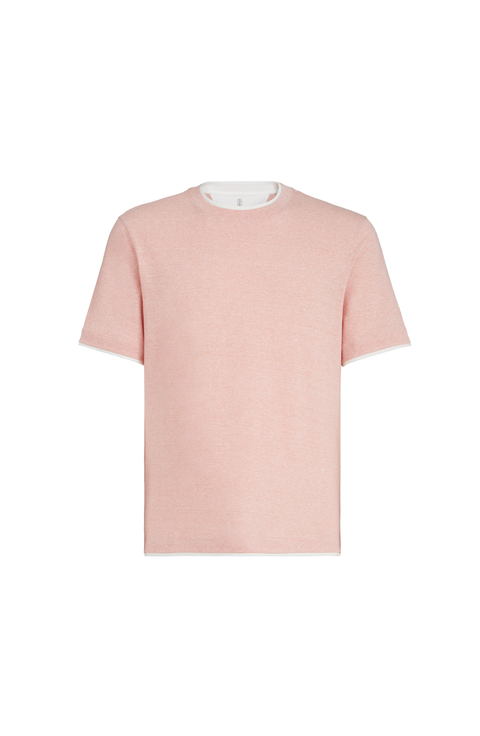 T-shirt with faux-layering