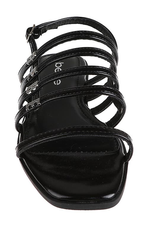 Bebe Logo Cage Sandal In Black