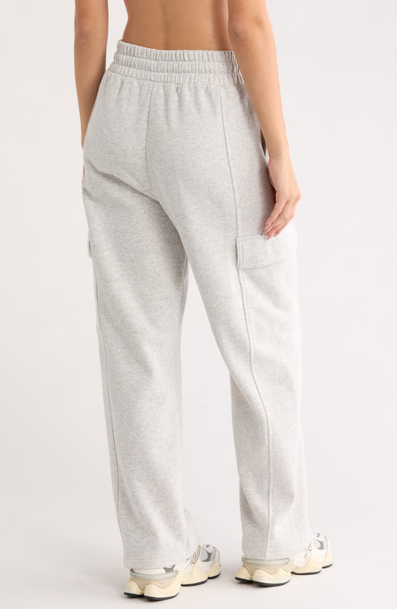 Z by Zella Feather Fleece Utility Pants, Alternate, color, Grey Light Heather