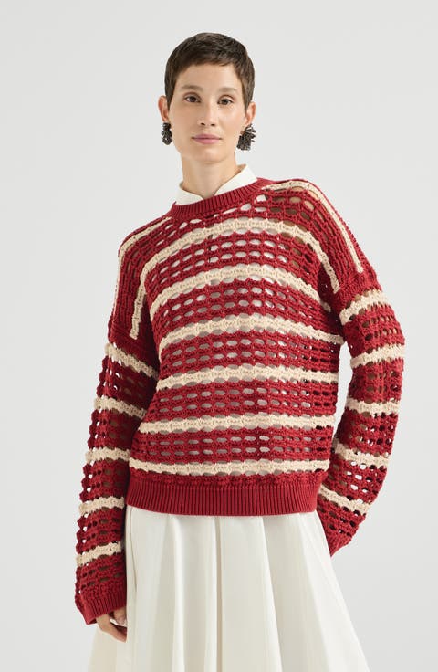 Cotton Marina Net Sweater
