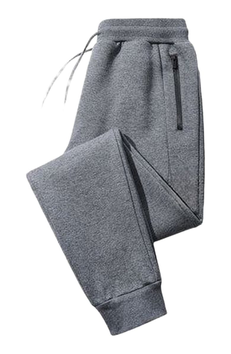 BenBen 3 Pack Mens Ultra Soft Zipper Joggers, Alternate, color, Black/Charcoal/Heather Grey