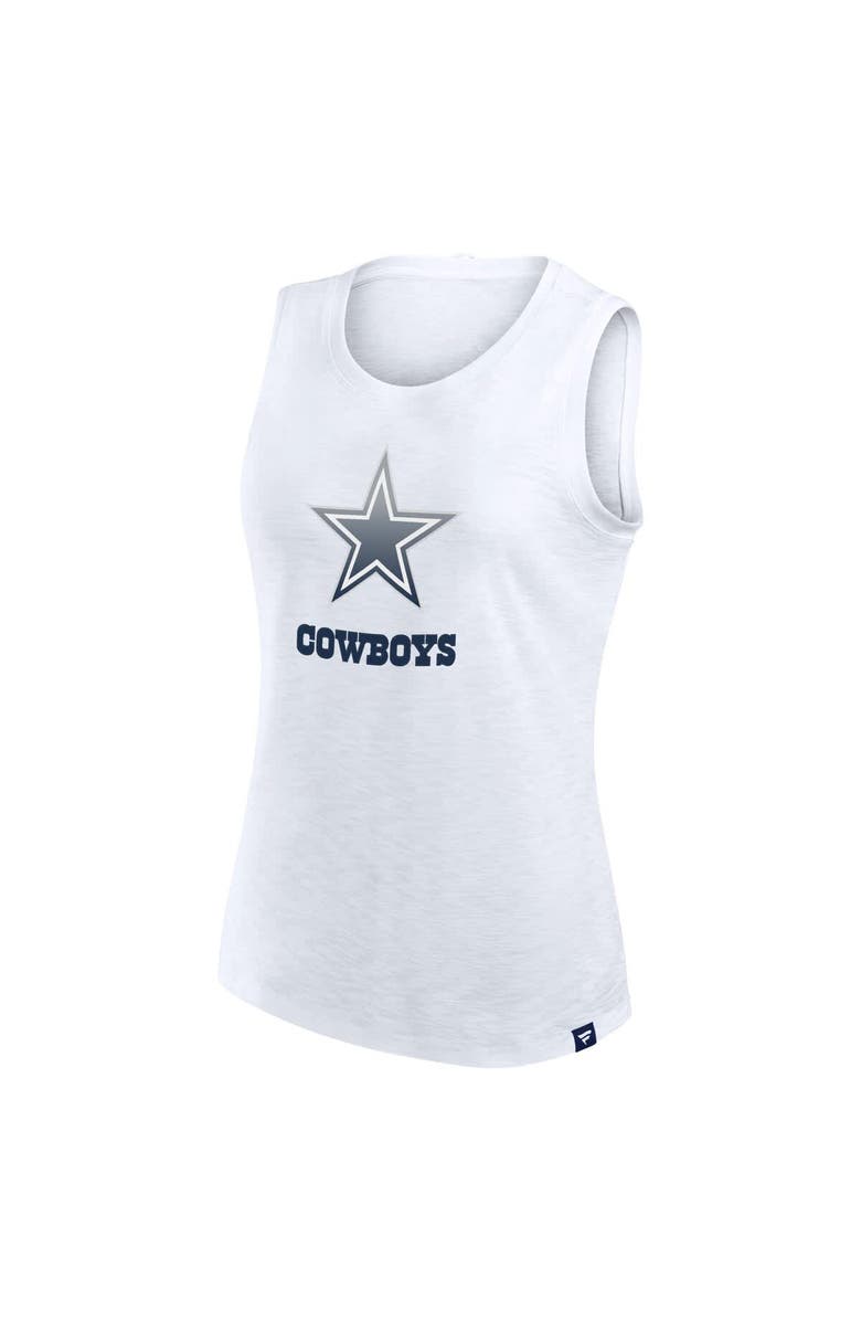 FANATICS Women's Fanatics  White Dallas Cowboys Slub Tank Top, Alternate, color, White