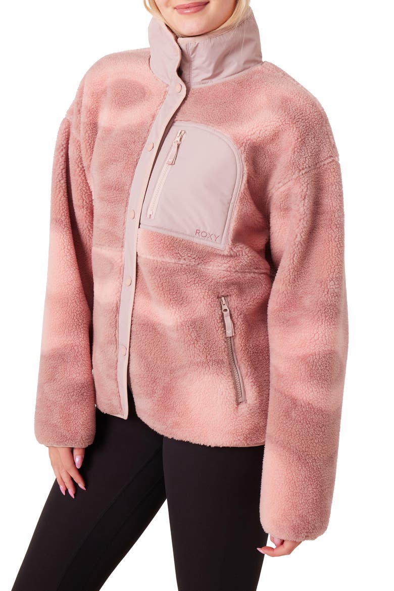 Axel Fleece Jacket, Alternate, color, PINK COMBO