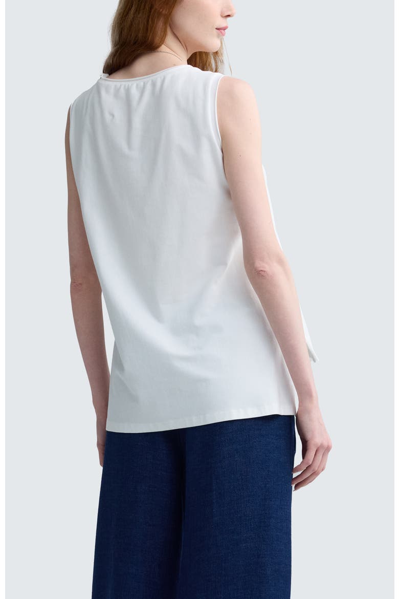 Azari Sleeveless Jersey Top, Alternate, color, Ecru