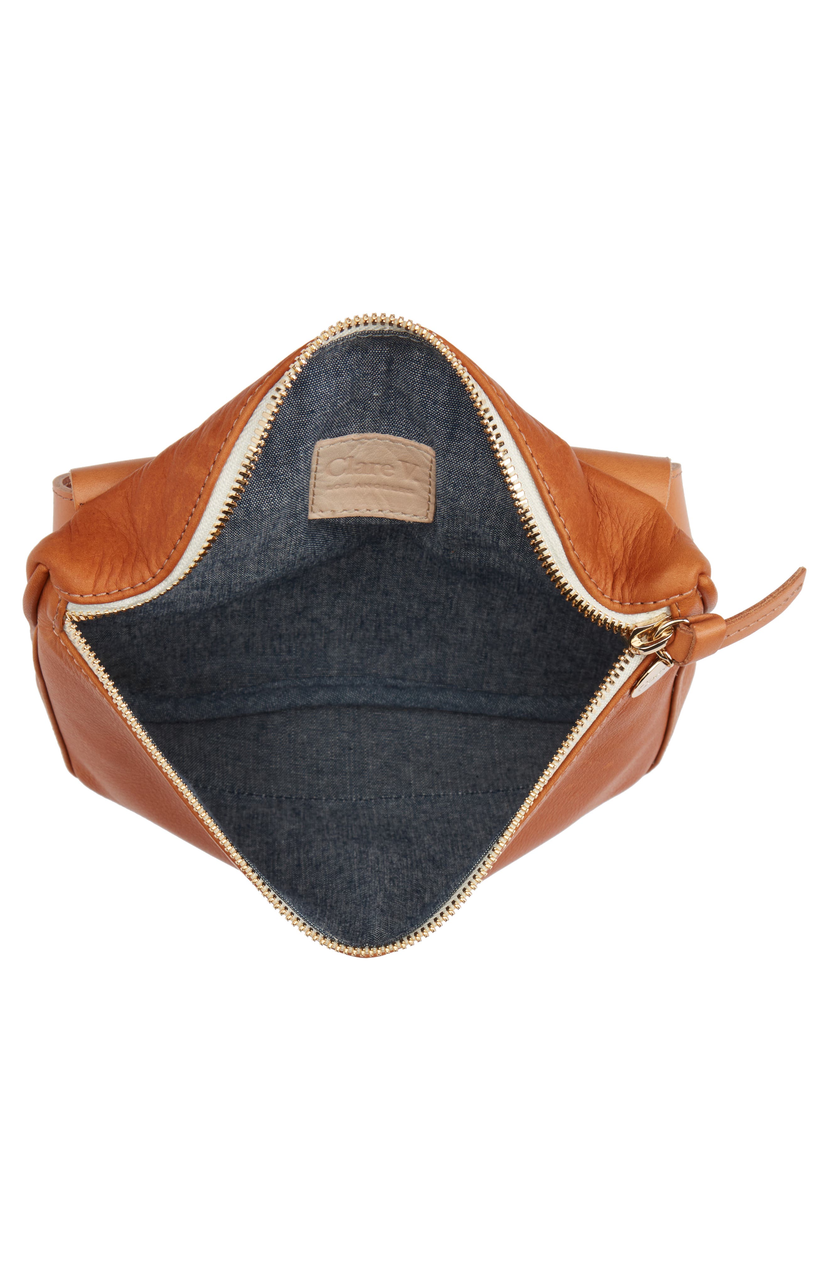 Clare V. Leather Fanny Pack, Alternate, color, 