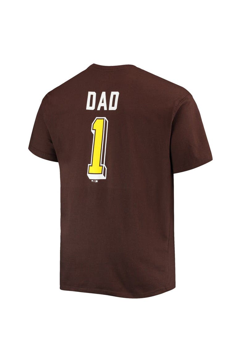 Men's Brown San Diego Padres Big & Tall Father's Day #1 Dad T-Shirt, Alternate, color, Brown