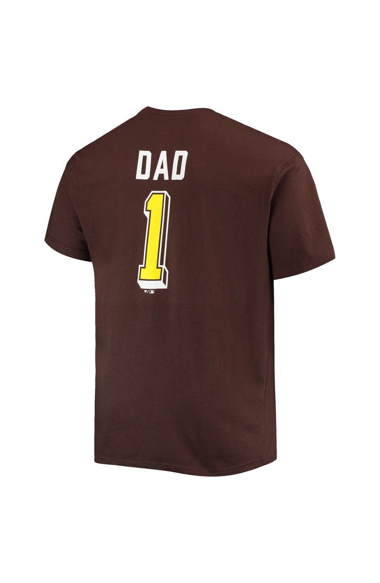 PROFILE Men's Brown San Diego Padres Big & Tall Father's Day #1 Dad T-Shirt, Alternate, color, Brown