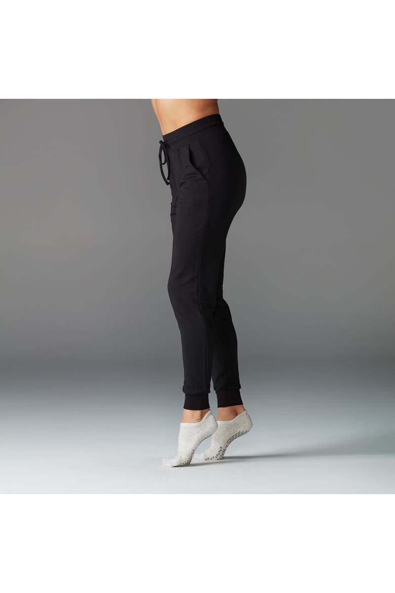 High Waisted Fitted Jogger, Alternate, color, EBONY