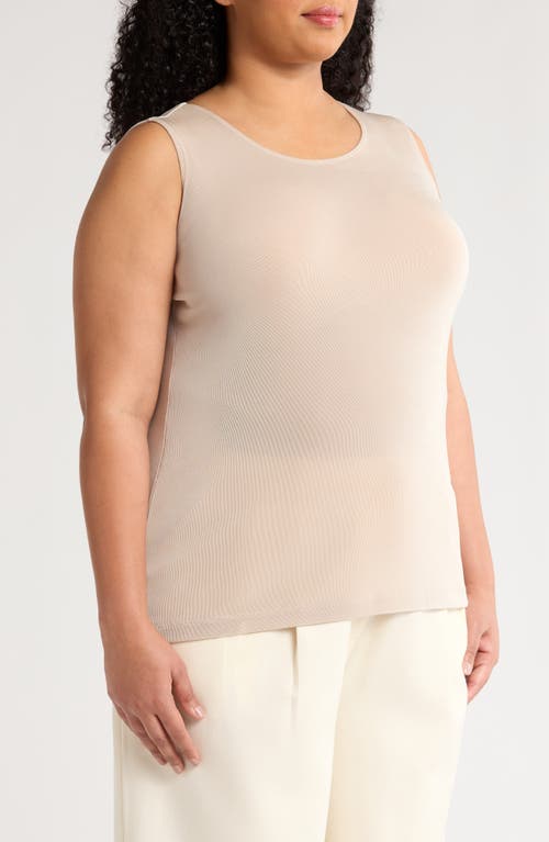 Vikki Vi Stretch Knit Tank In Sand