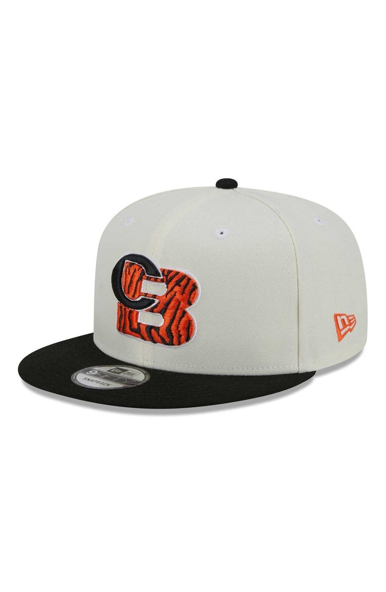 New Era Men's New Era Cream/Black Cincinnati Bengals City Originals 9FIFTY Snapback Hat, Alternate, color,