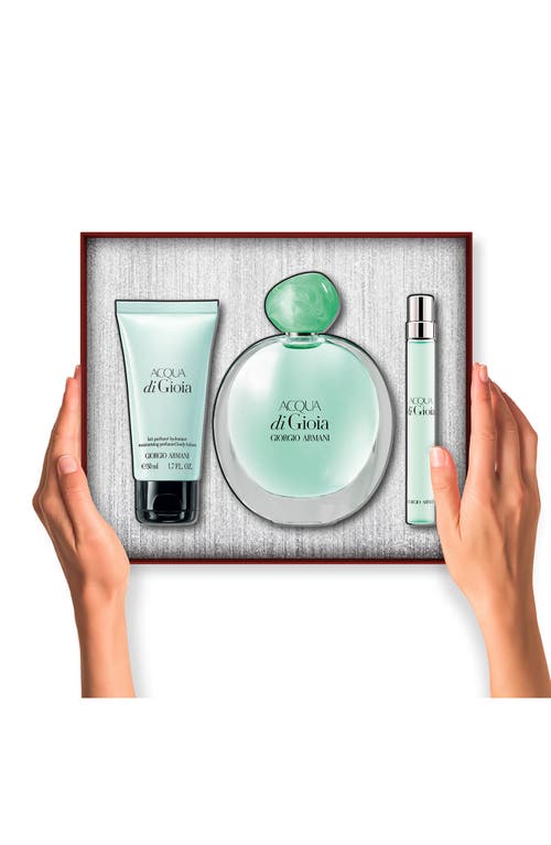 Armani Collezioni Armani Beauty Acqua Di Gioia Eau De Parfum 3-piece Gift Set In Transparent