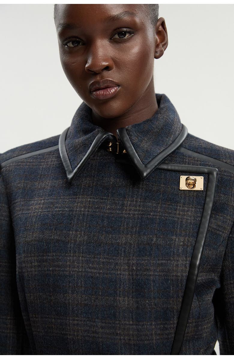 Karen Millen Double Breasted Belted Midi Coat, Alternate, color, Grey