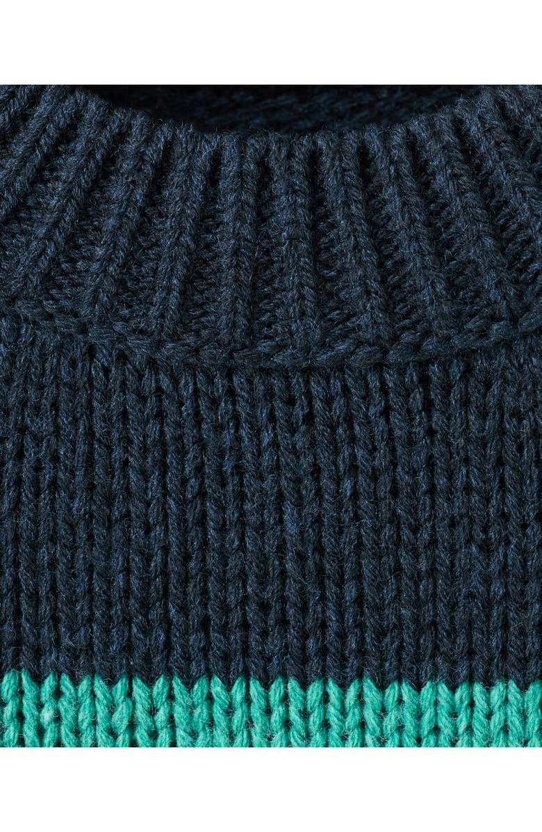 MANGO Knit Striped Sweater, Alternate, color, Green