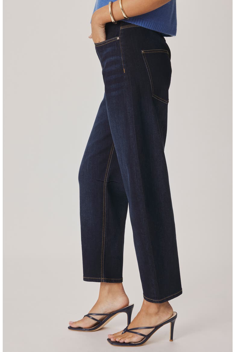 Ankle Barrel Leg Jeans, Alternate, color, DARK RINSE BLUE