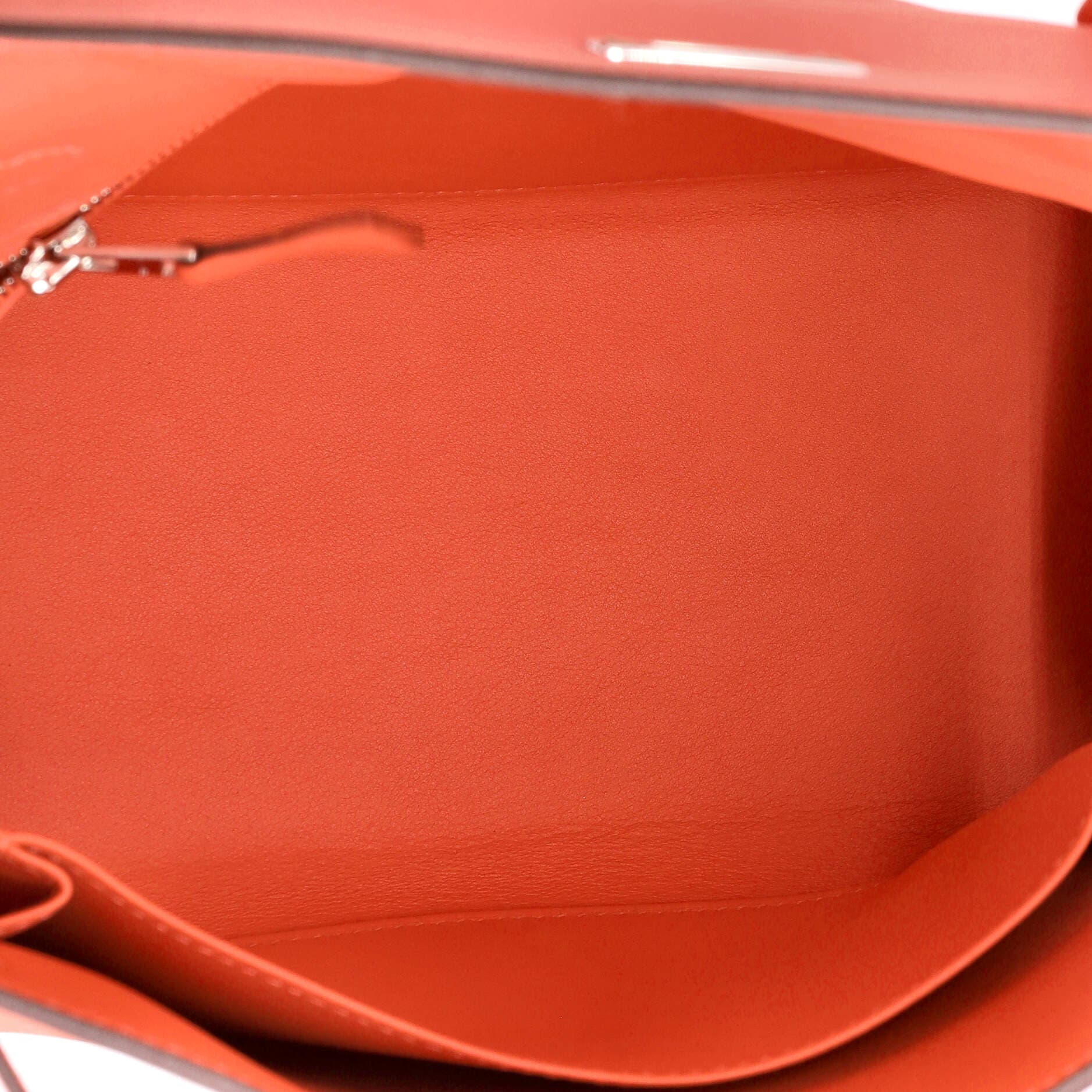 Pre-Owned Hermes Kelly Handbag Orange Swift with Palladium Hardware 25, Alternate, color, 