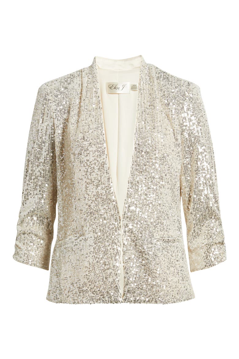 Sequin Blazer, Alternate, color, SILVER