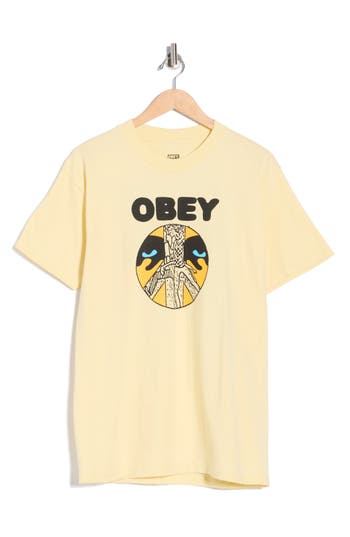 Obey Psychic Youth Graphic T-shirt In Yellow