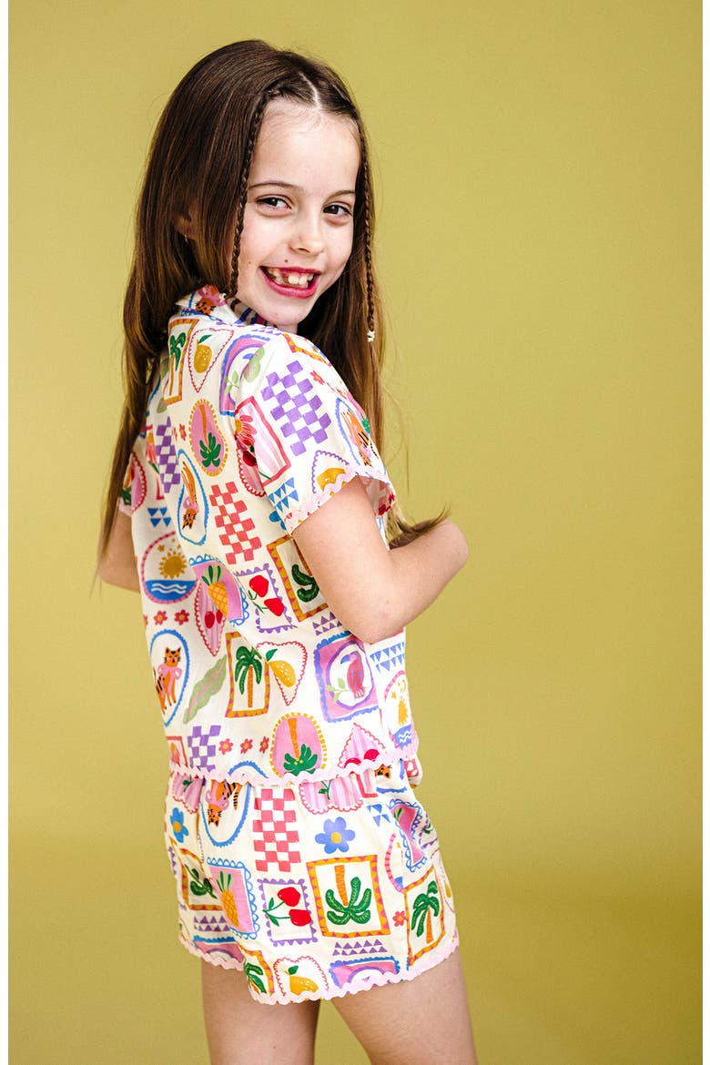 Kids' Mary Woven Shorts, Alternate, color, CREAM