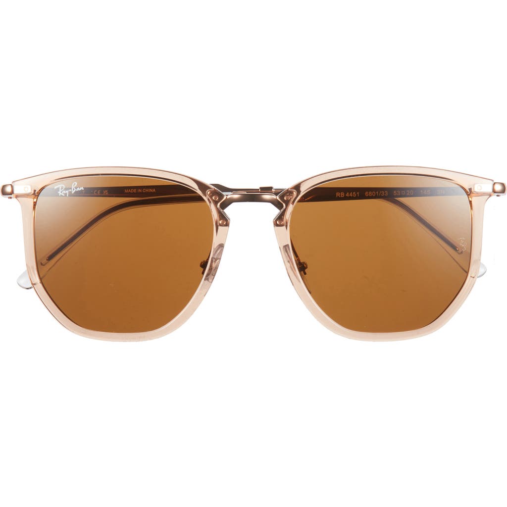 Ray Ban Ray-ban 53mm Geometric Sunglasses In Brown