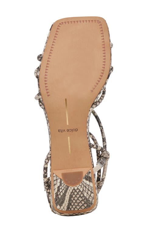 Dolce Vita Bev Heels Black White Embossed Snake In Black/white Emboss