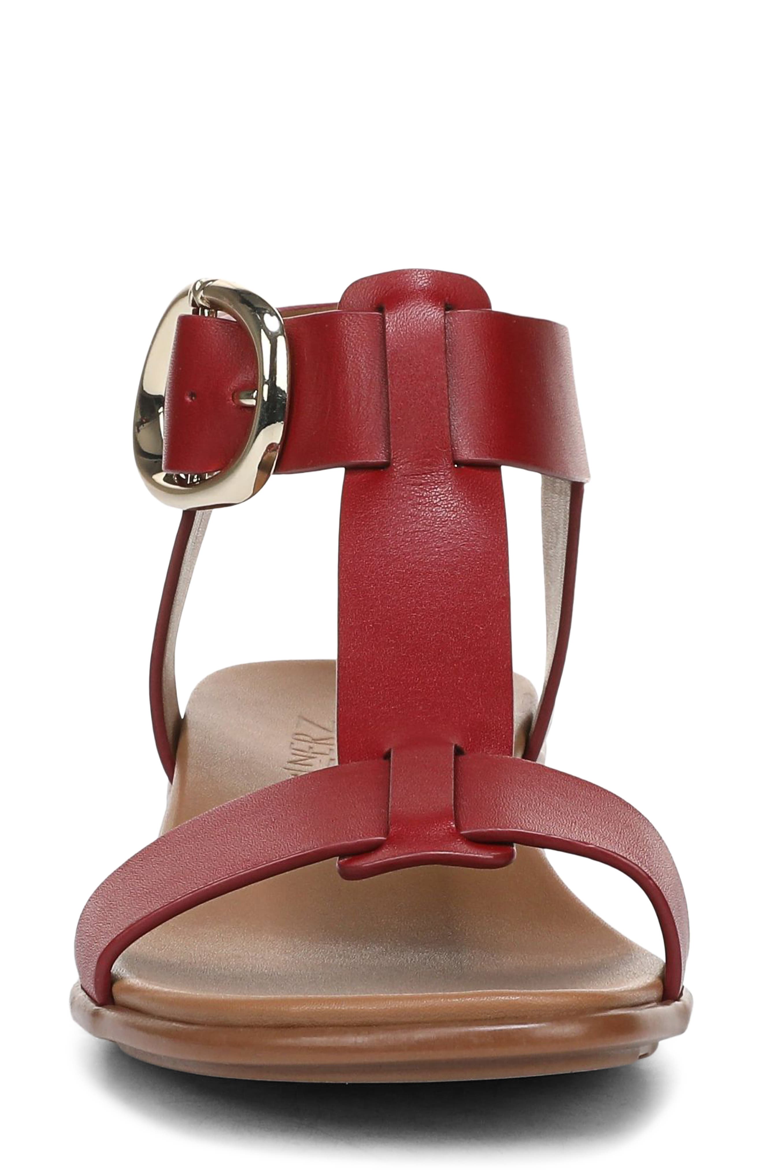 Naturalizer Brandy Ankle Strap Sandal, Alternate, color, Hearts Flame Red