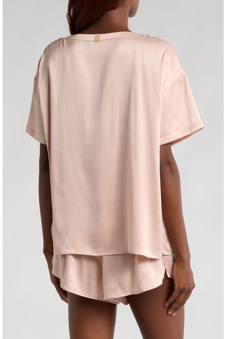 Washable Silk Short Pajamas, Alternate, color, DELICATE PINK