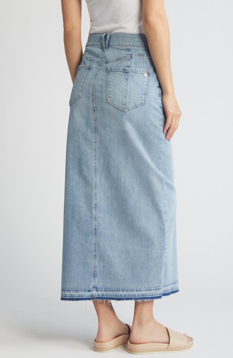 Wit & Wisdom 'Ab'Solution Skyrise Raw Hem Denim Maxi Skirt, Alternate, color,
