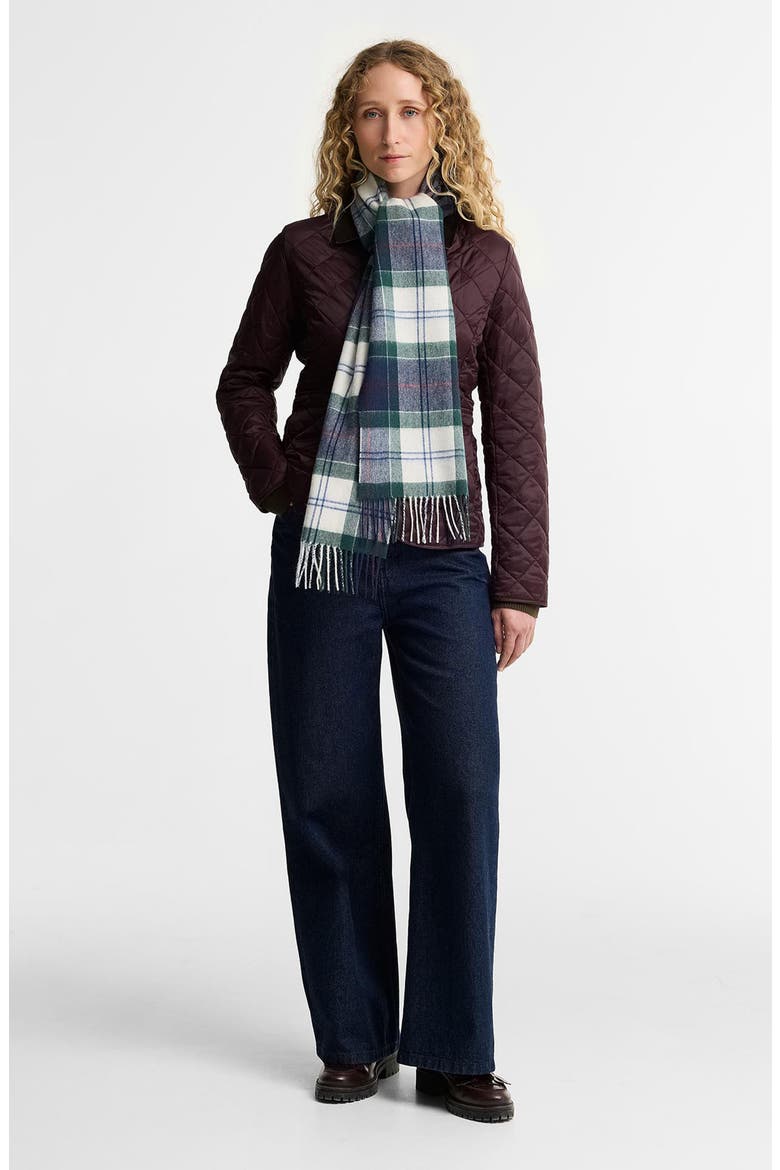 Tartan Lambswool & Cashmere Scarf, Main, color, LT EVERGREEN TARTAN