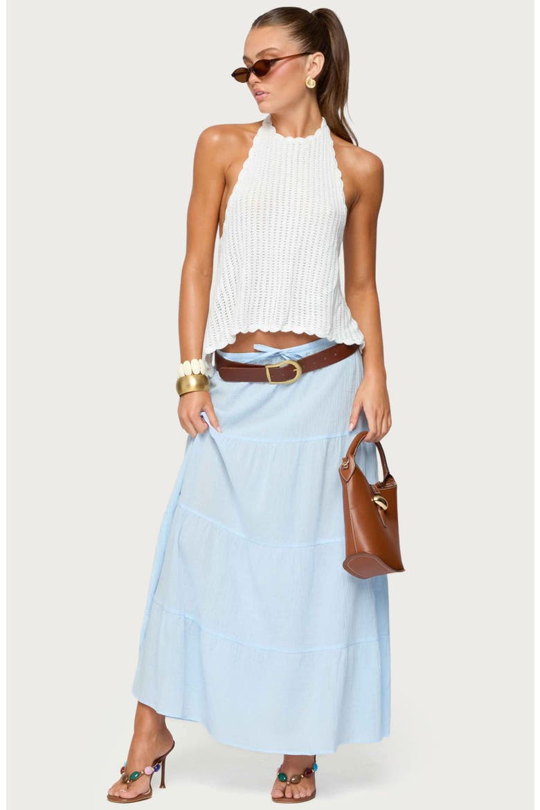 Ivey Backless Halter Top, Alternate, color, WHITE