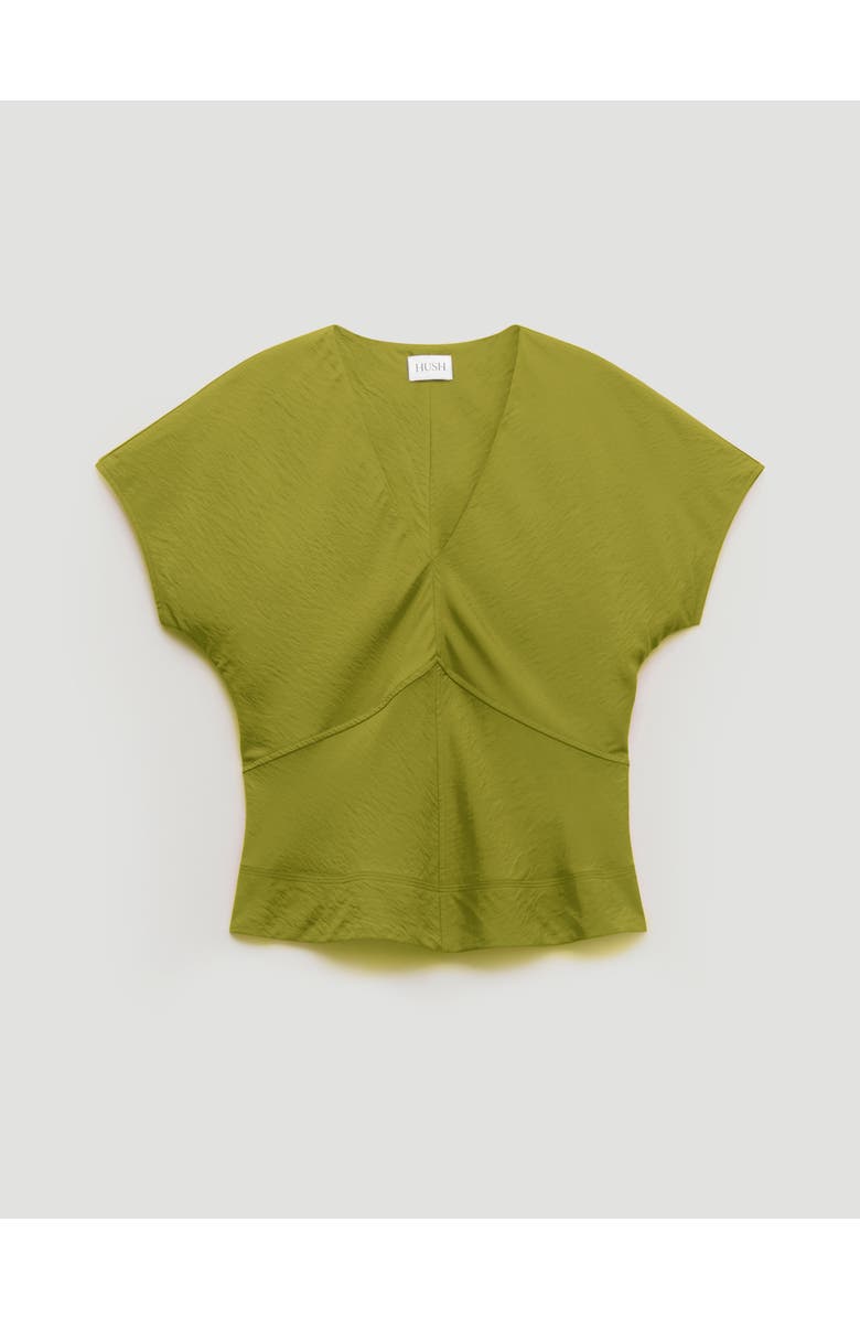 Hush Grace Air Flow Short Sleeve Top, Alternate, color, Dark Olive Green