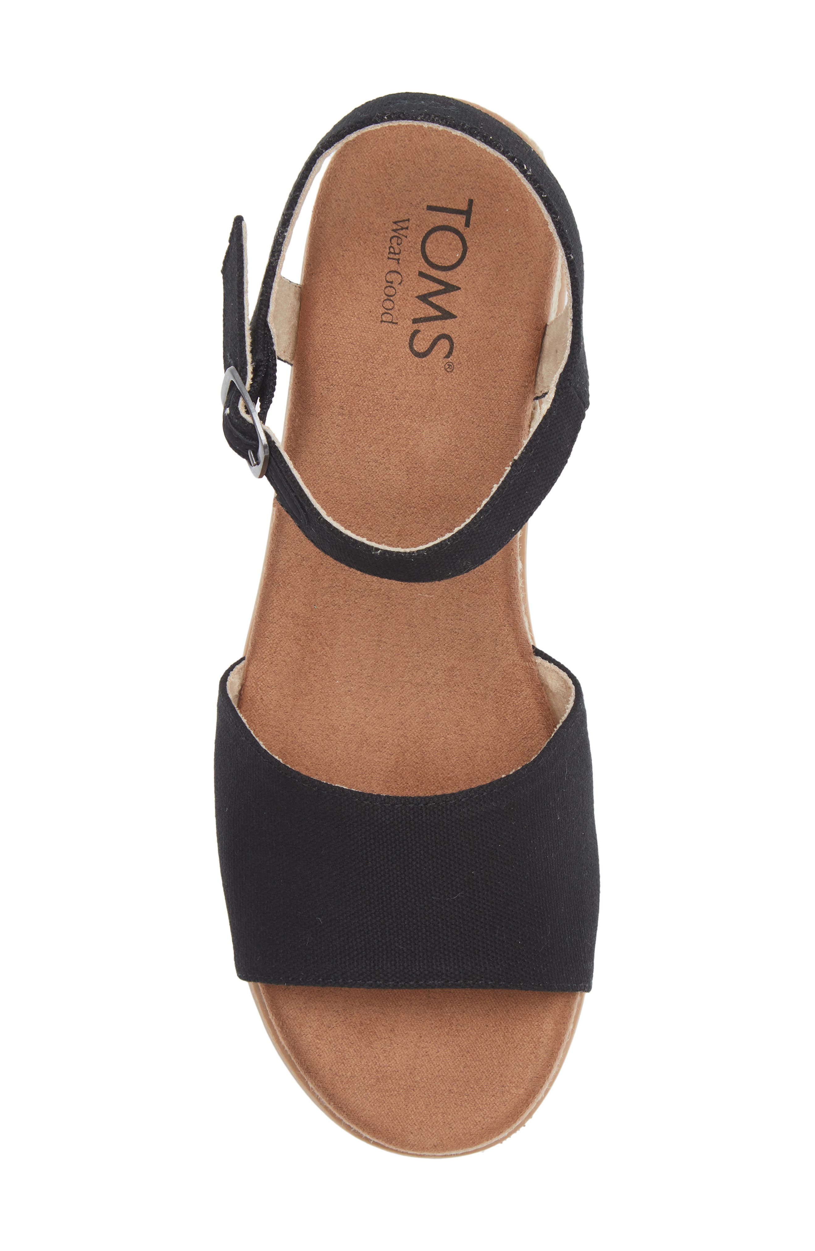 TOMS Flora Sandal, Alternate, color, Black