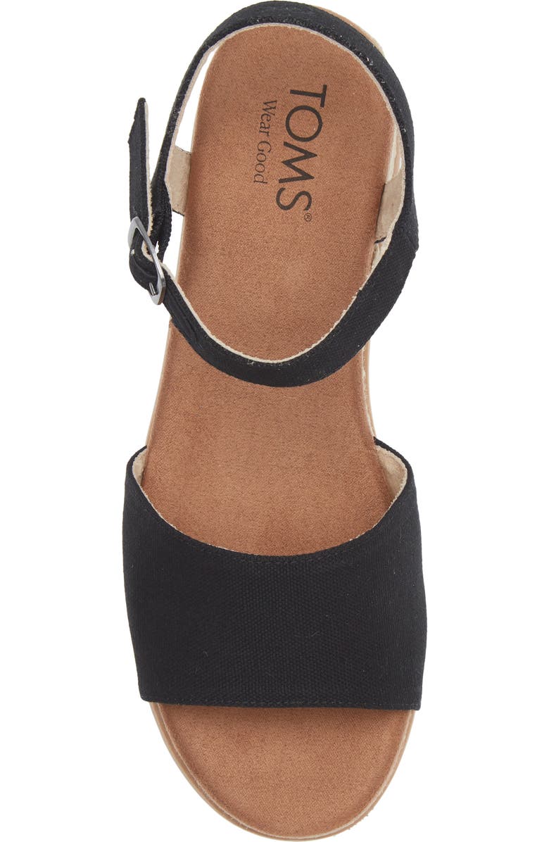 TOMS Flora Sandal, Alternate, color, Black